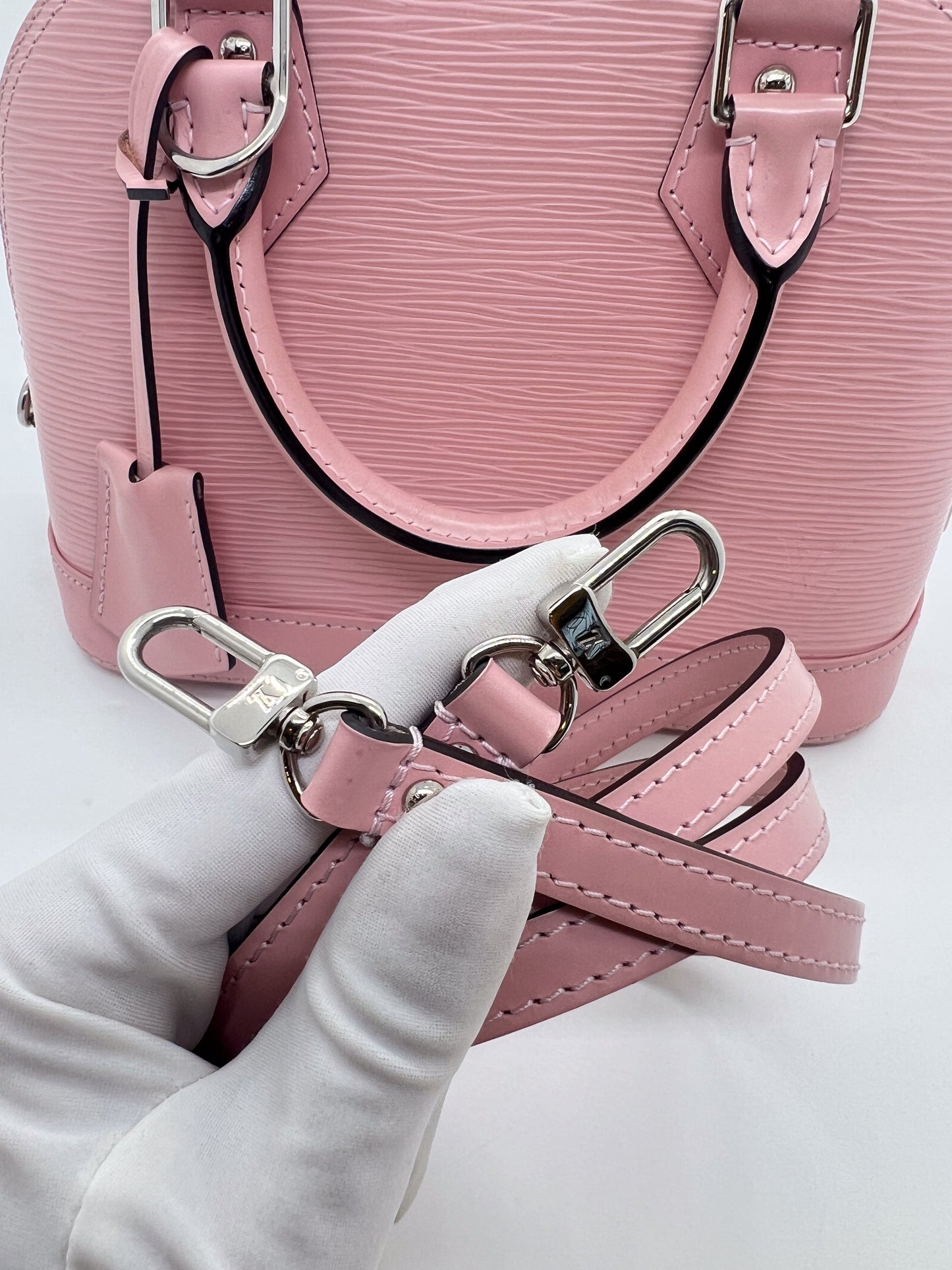 LOUIS VUITTON ALMA BB PINK EPI LEATHER