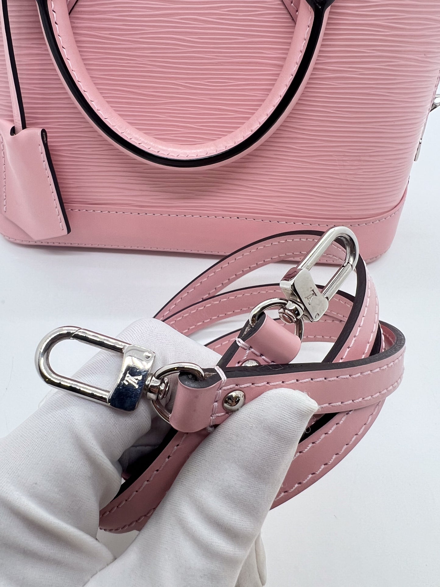 LOUIS VUITTON ALMA BB PINK EPI LEATHER