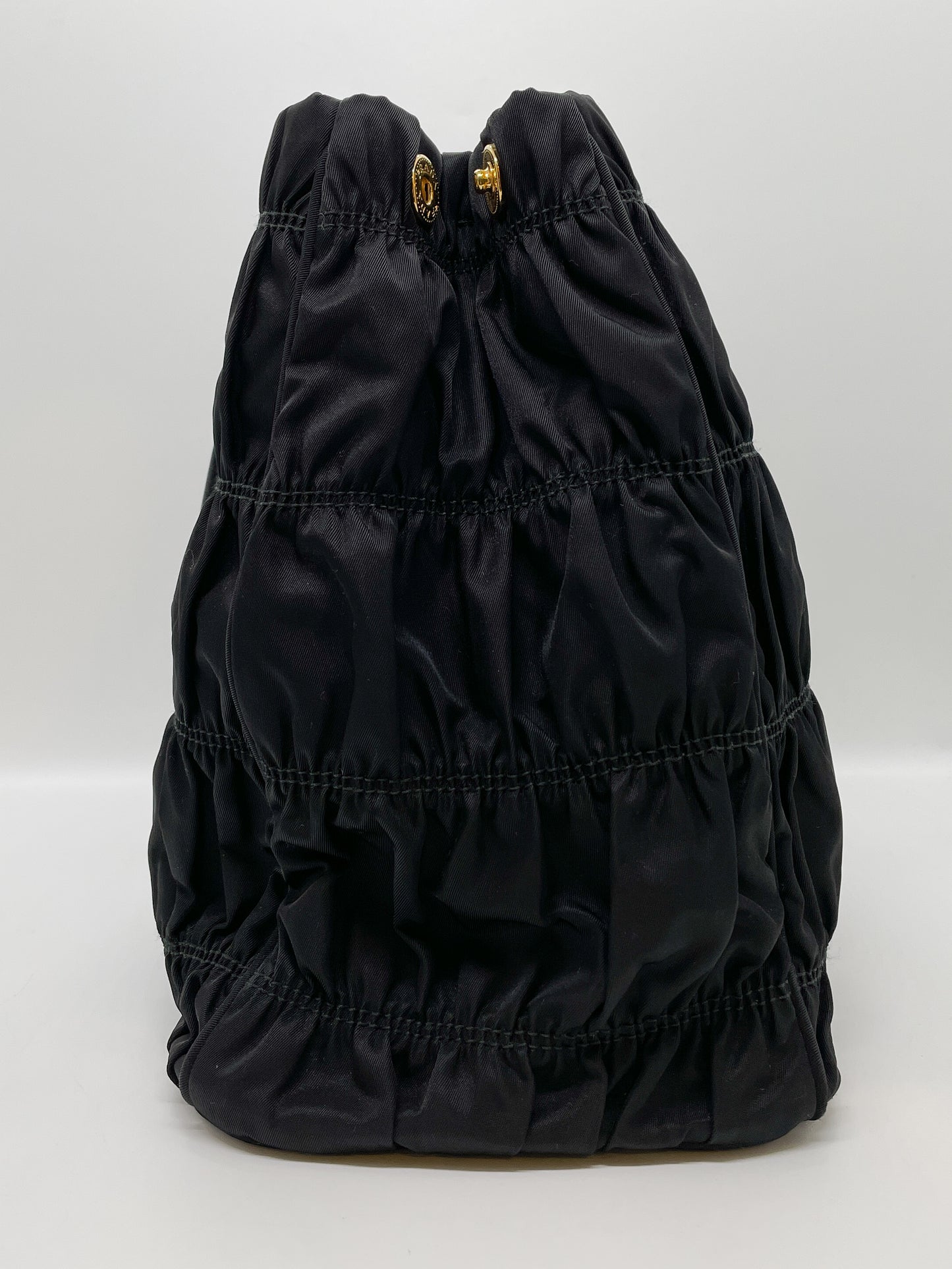PRADA TESSUTO NYLON RUCHED TOTE
