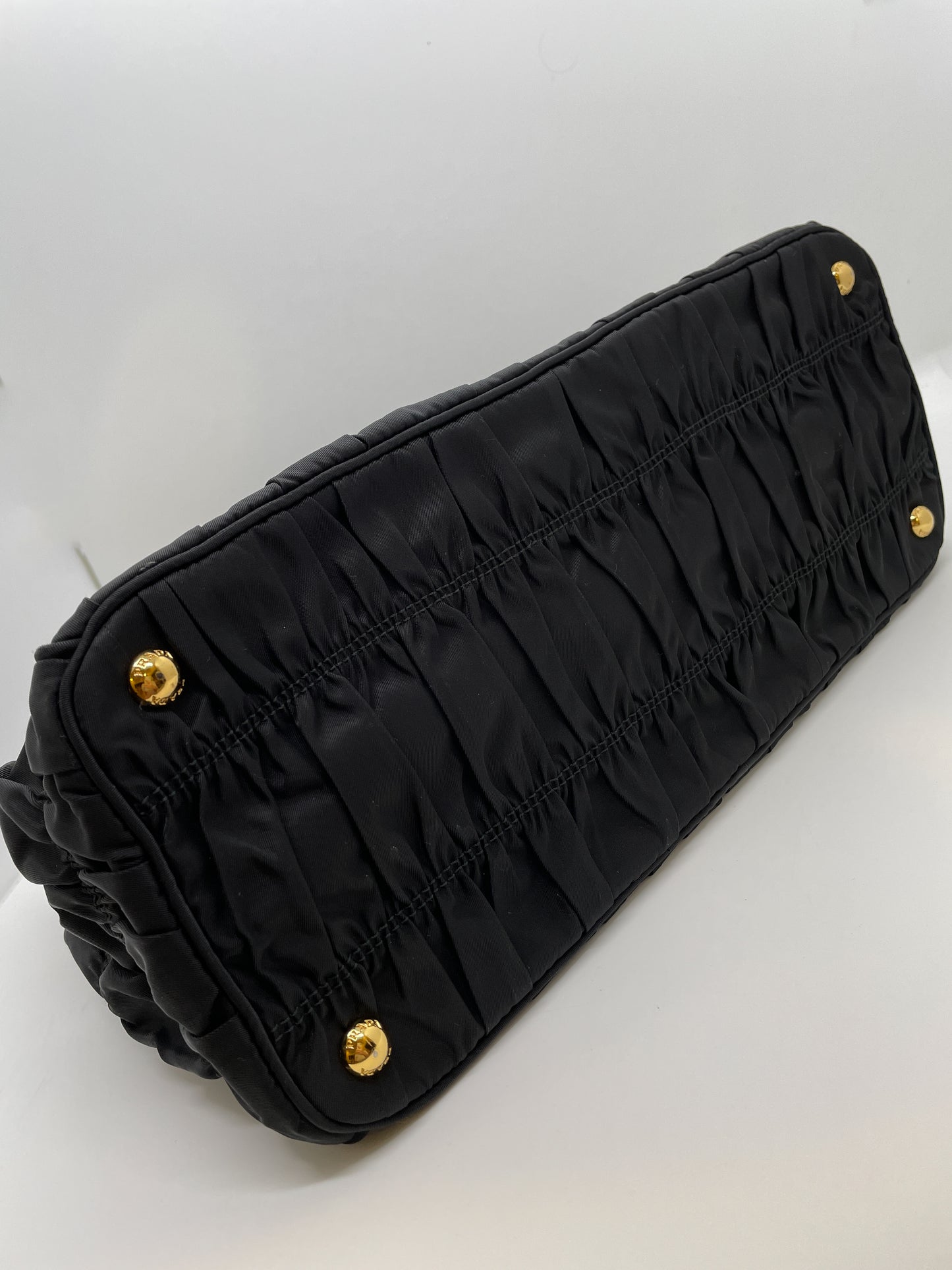 PRADA TESSUTO NYLON RUCHED TOTE