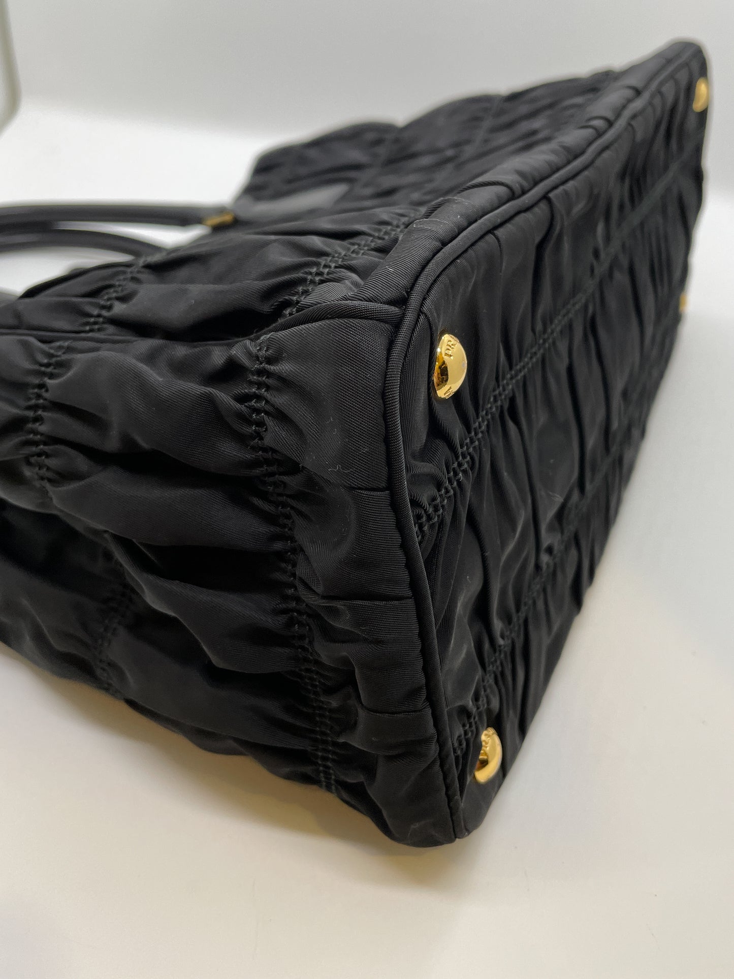 PRADA TESSUTO NYLON RUCHED TOTE