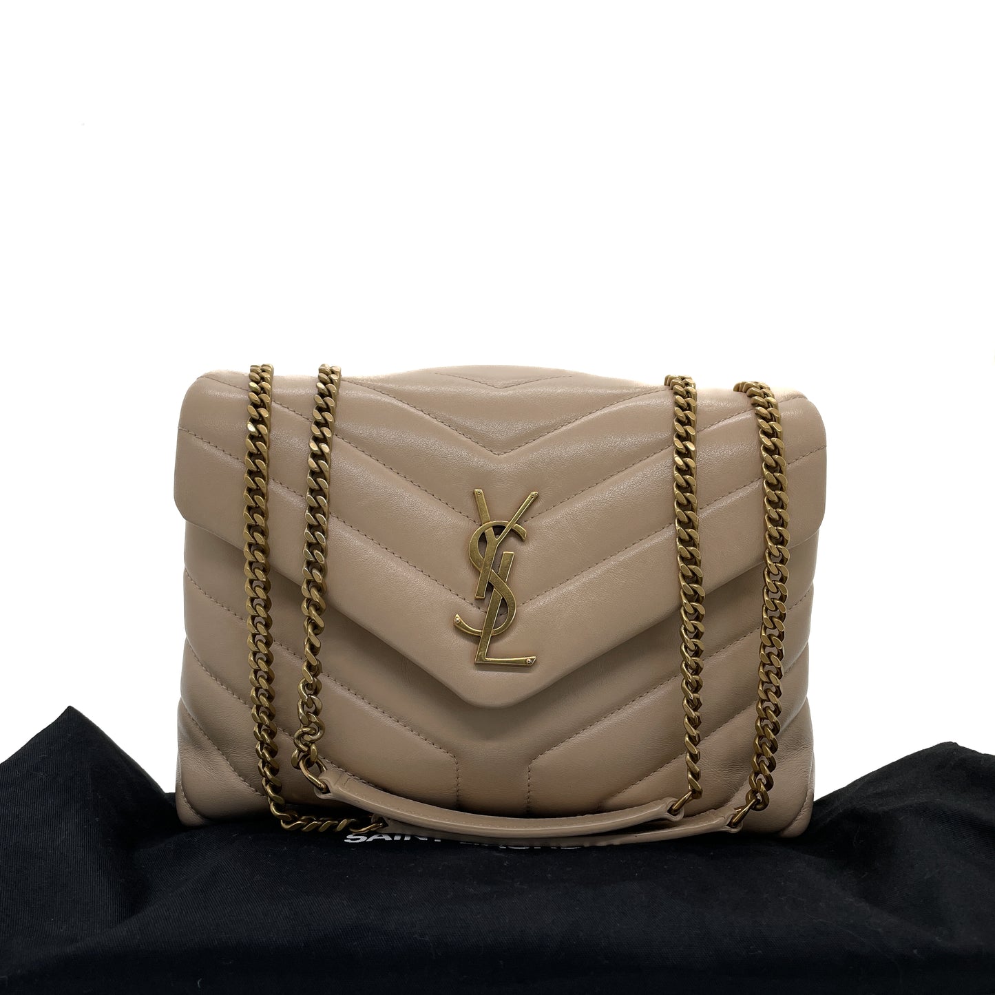SAINT LAURNET SMALL LOULOU IN QUILTED LEATHER