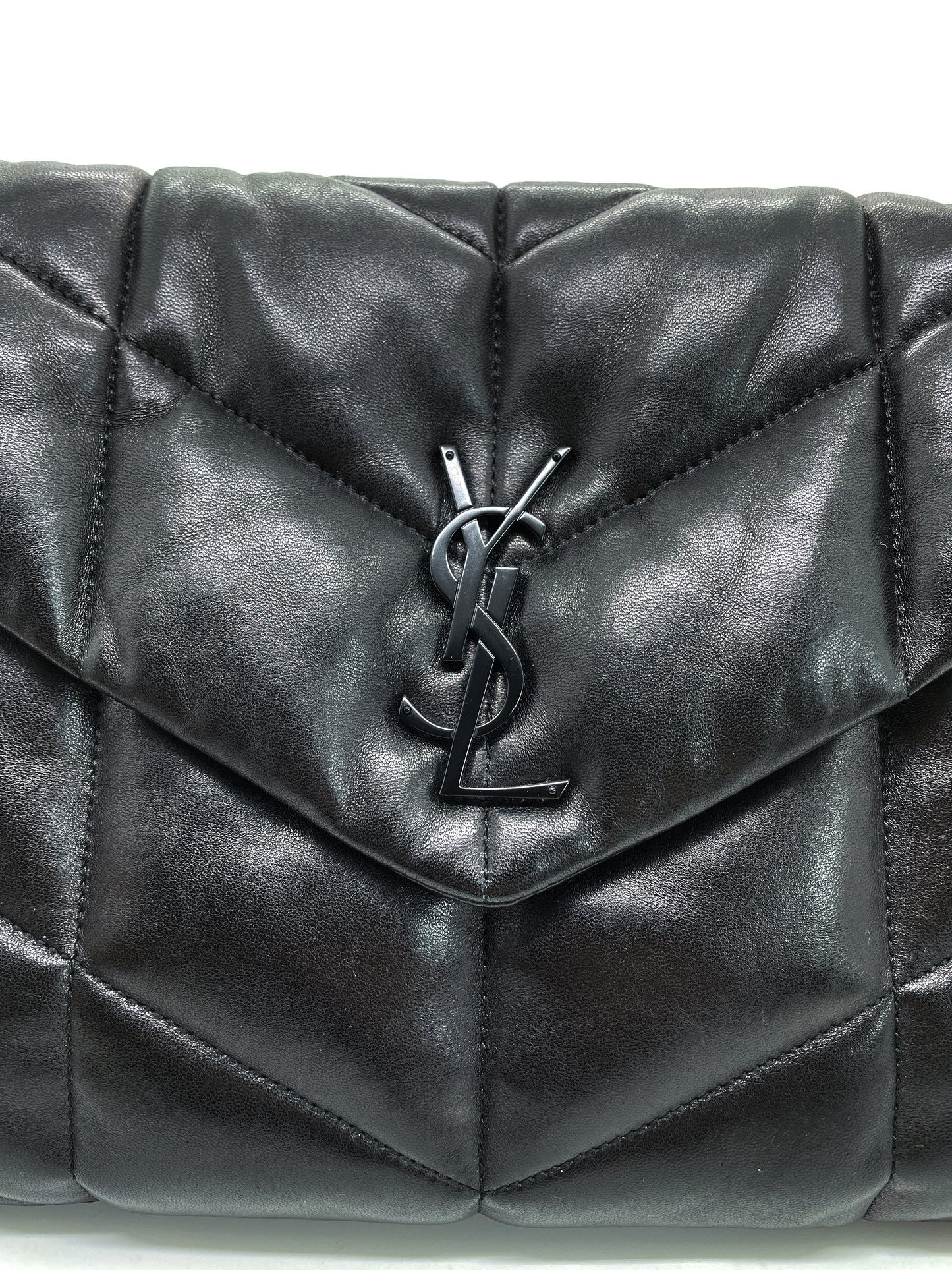 SAINT LAURENT MEDIUM PUFFER IN QUILTED LAMBSKIN LEATHER