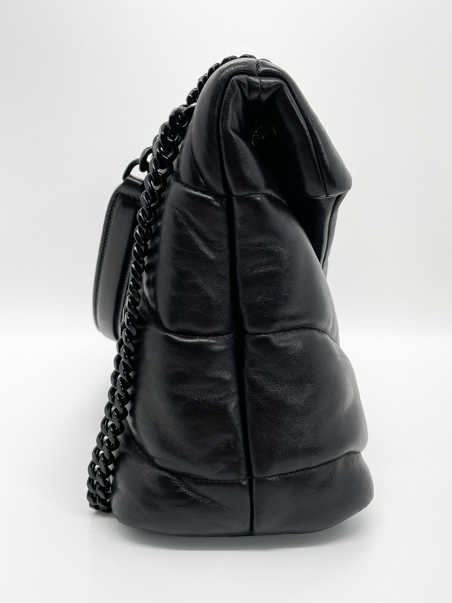 SAINT LAURENT MEDIUM PUFFER IN QUILTED LAMBSKIN LEATHER