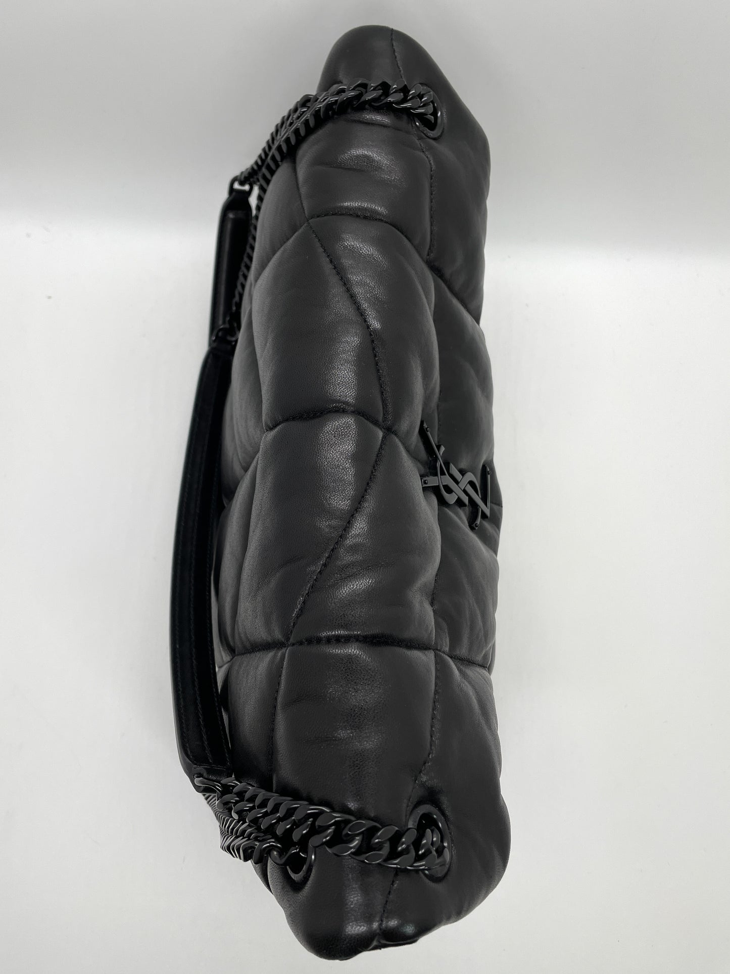SAINT LAURENT MEDIUM PUFFER IN QUILTED LAMBSKIN LEATHER