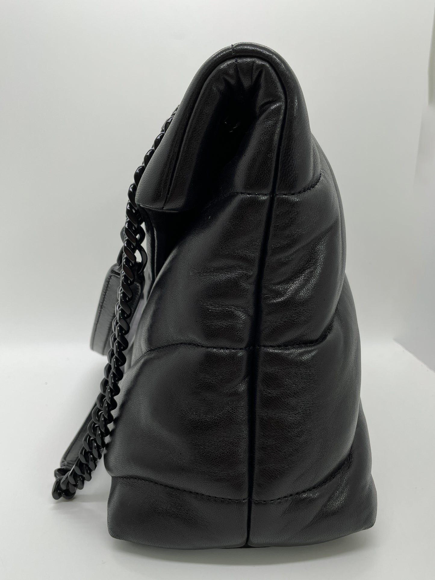 SAINT LAURENT MEDIUM PUFFER IN QUILTED LAMBSKIN LEATHER