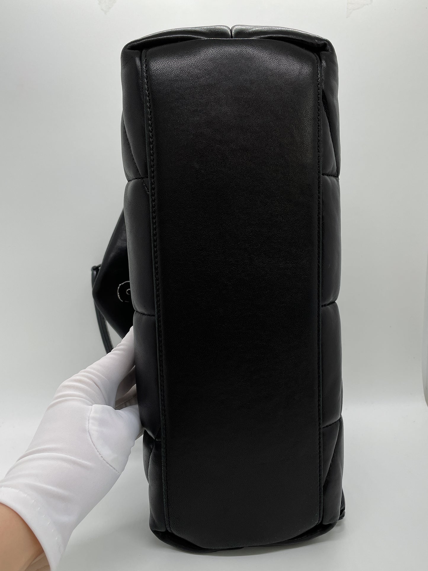 SAINT LAURENT MEDIUM PUFFER IN QUILTED LAMBSKIN LEATHER
