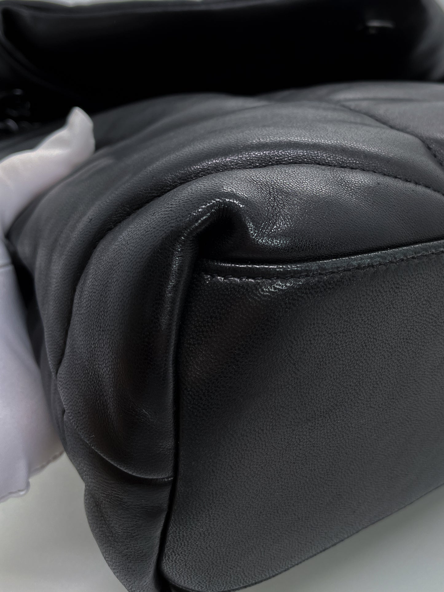 SAINT LAURENT MEDIUM PUFFER IN QUILTED LAMBSKIN LEATHER