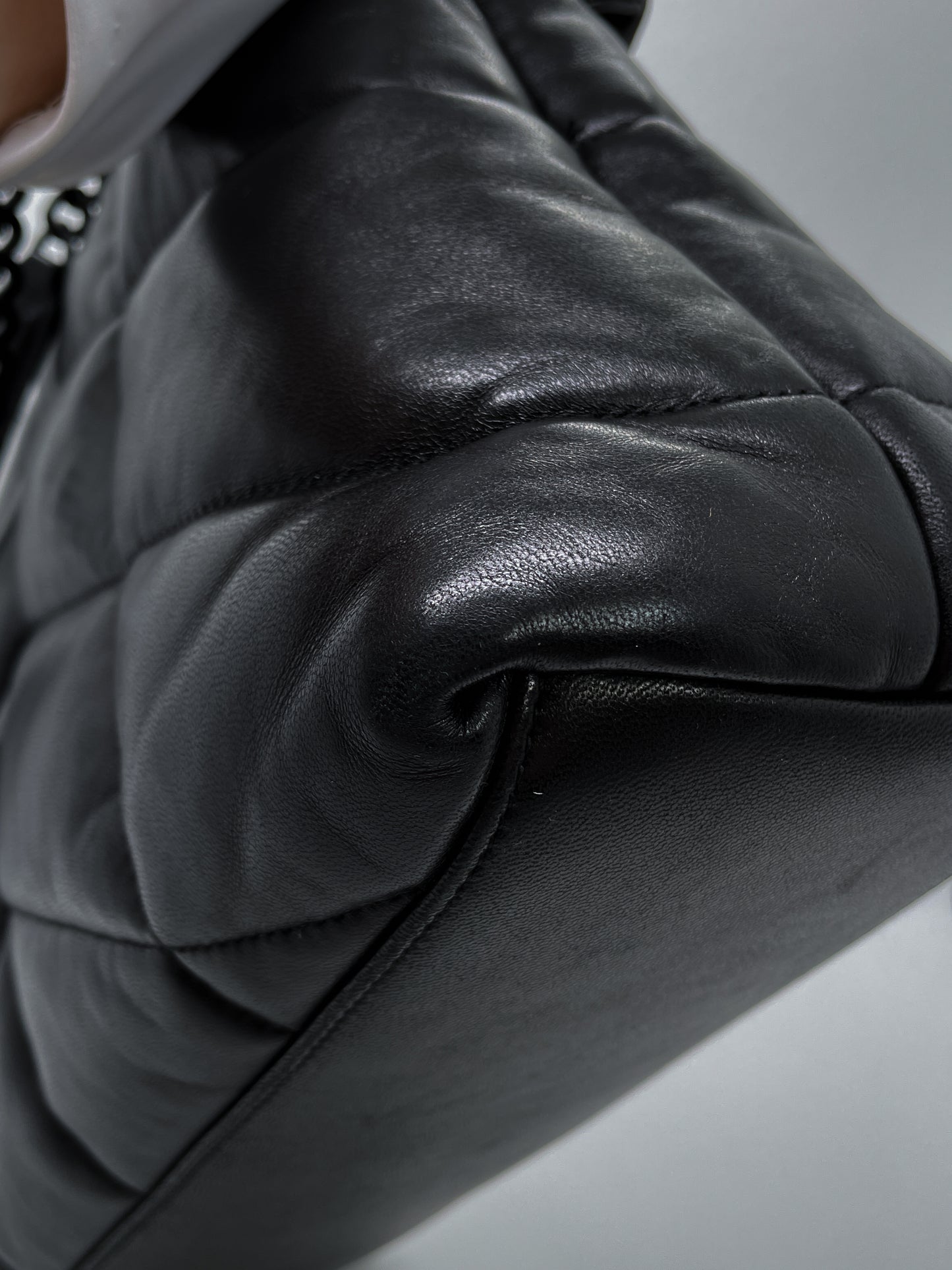 SAINT LAURENT MEDIUM PUFFER IN QUILTED LAMBSKIN LEATHER