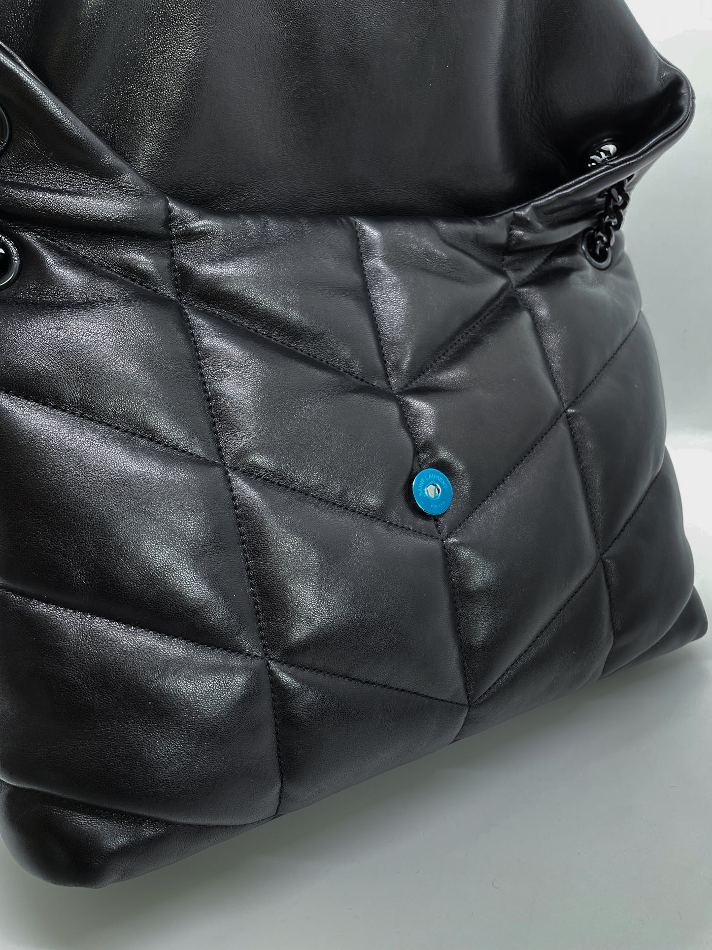 SAINT LAURENT MEDIUM PUFFER IN QUILTED LAMBSKIN LEATHER