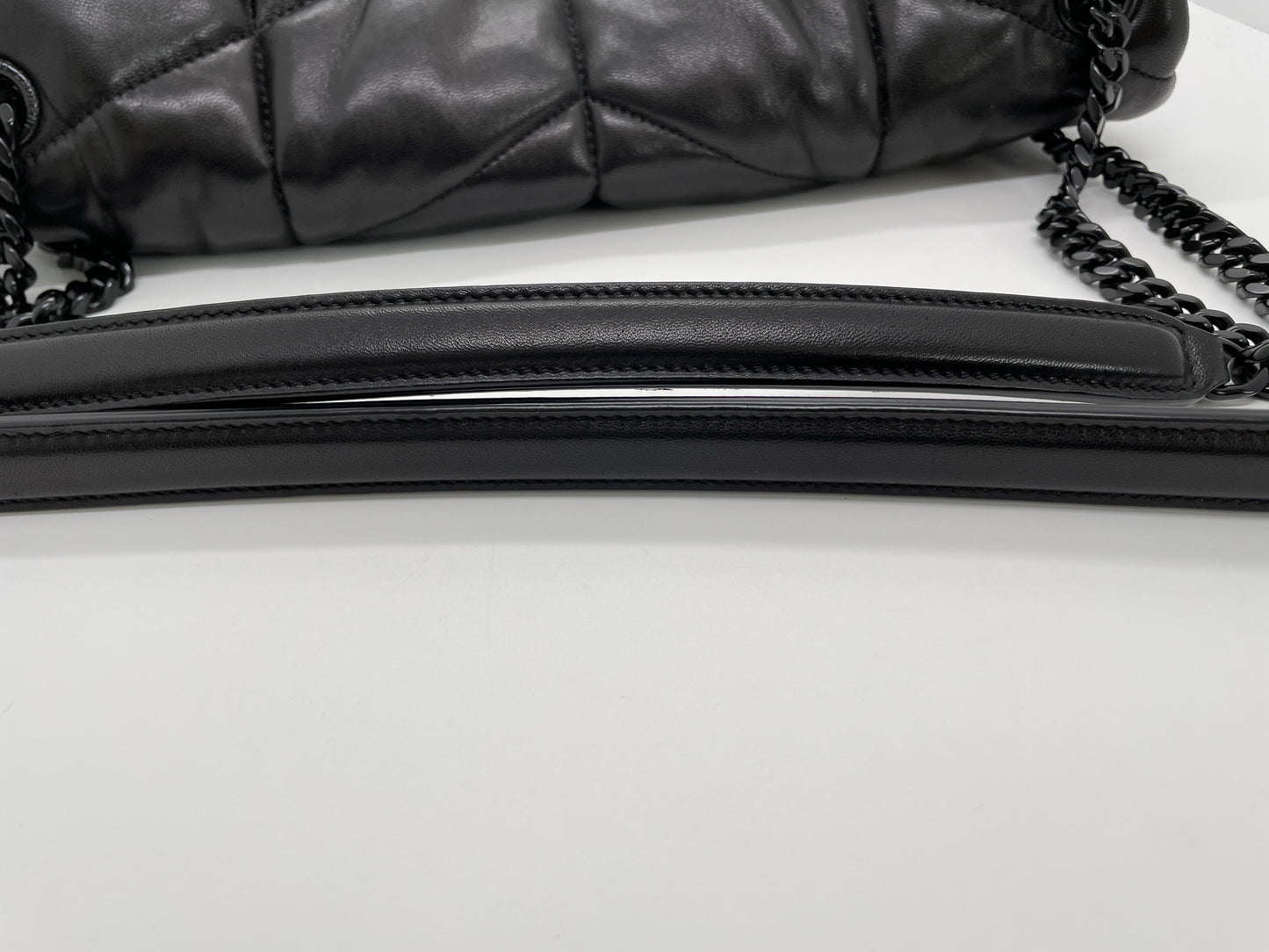 SAINT LAURENT MEDIUM PUFFER IN QUILTED LAMBSKIN LEATHER