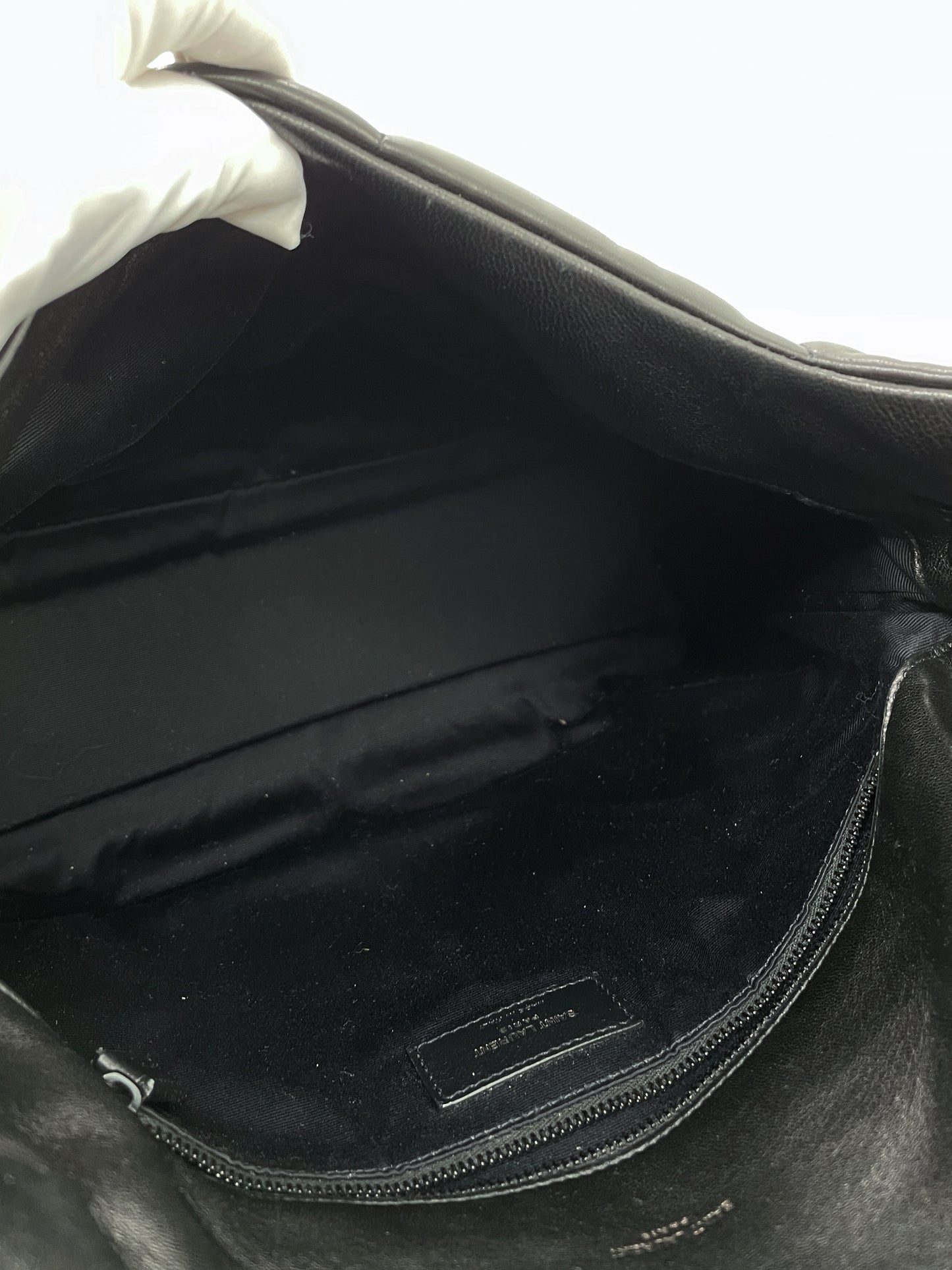 SAINT LAURENT MEDIUM PUFFER IN QUILTED LAMBSKIN LEATHER
