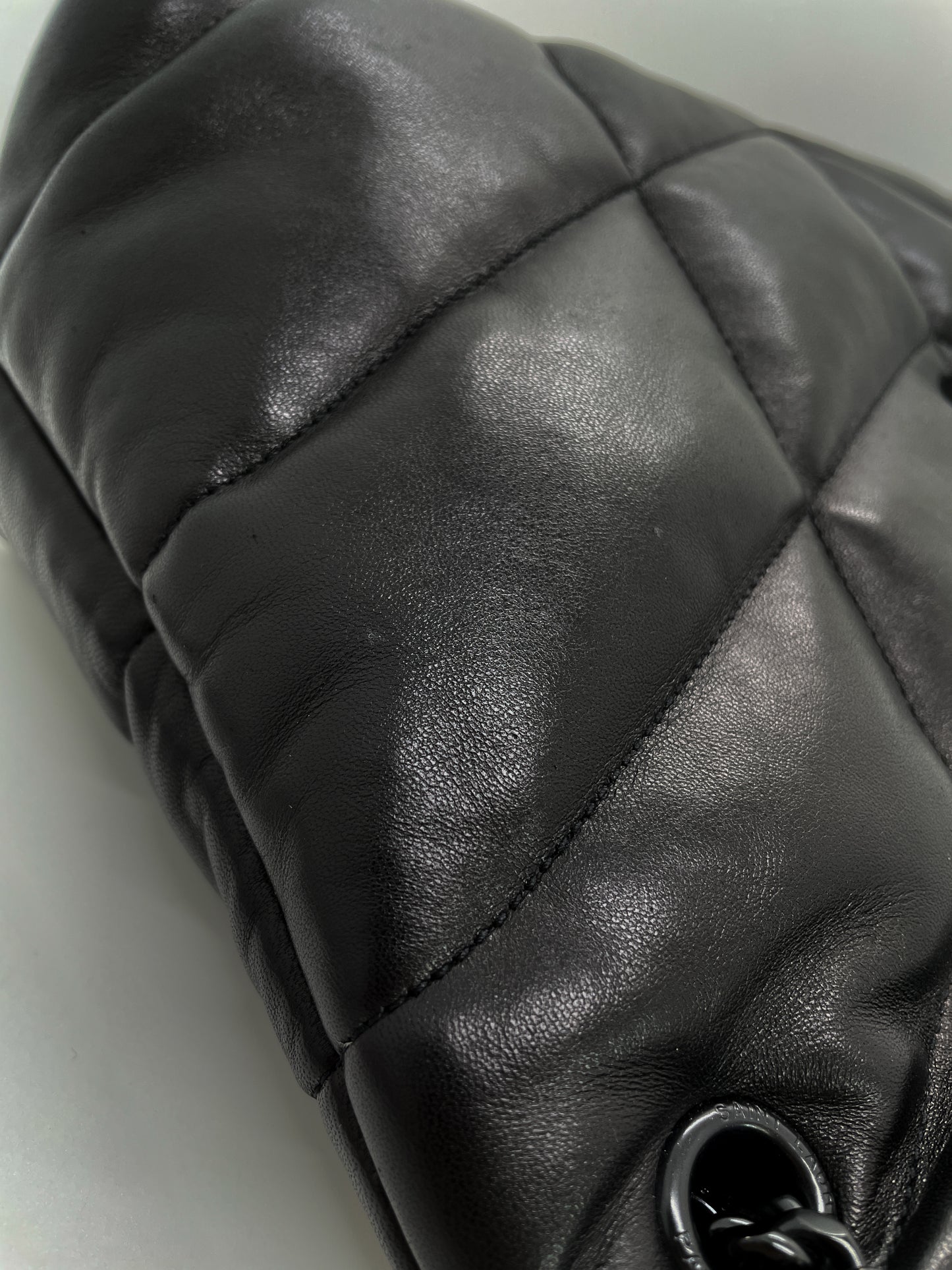 SAINT LAURENT MEDIUM PUFFER IN QUILTED LAMBSKIN LEATHER