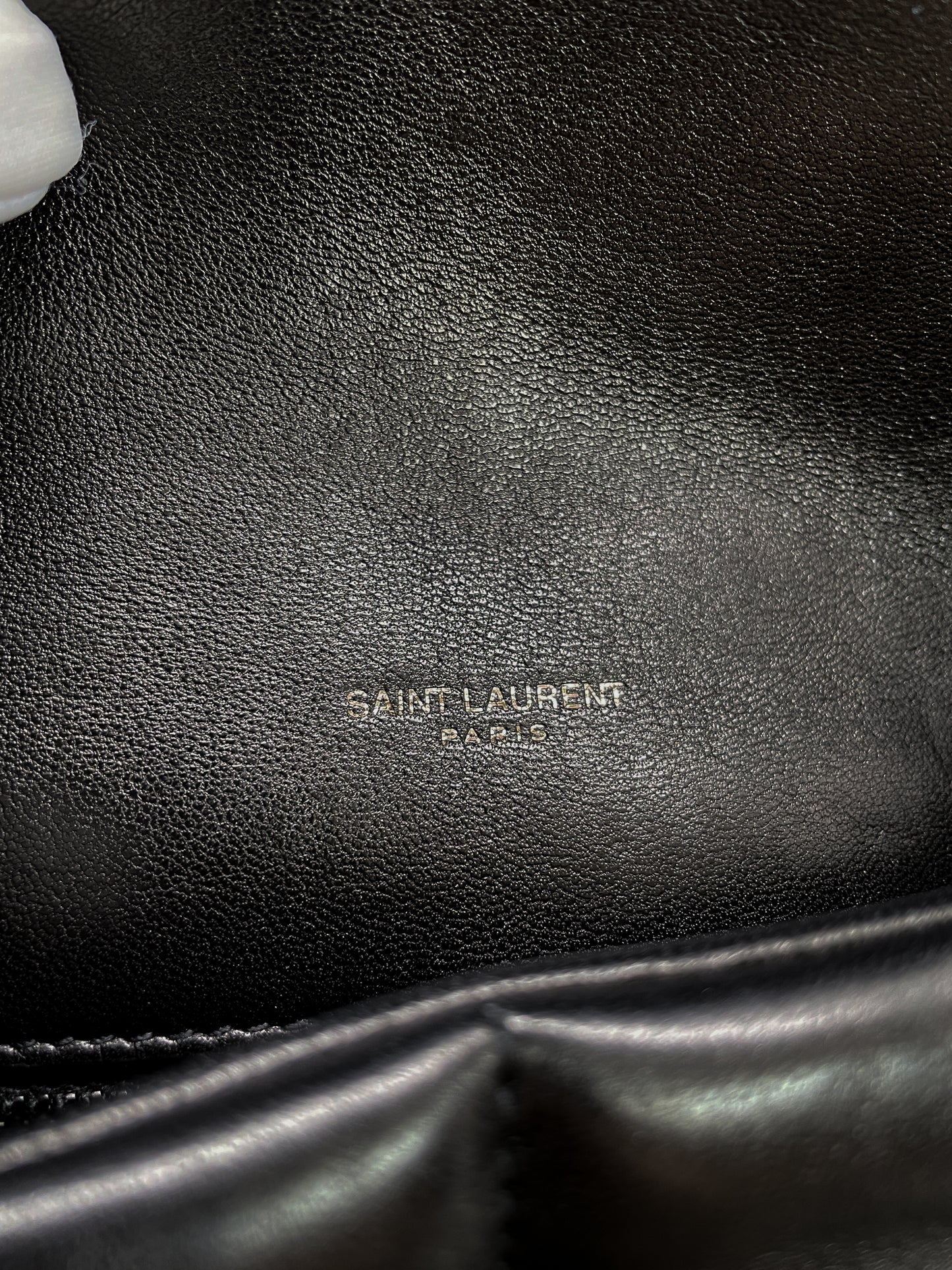 SAINT LAURENT MEDIUM PUFFER IN QUILTED LAMBSKIN LEATHER