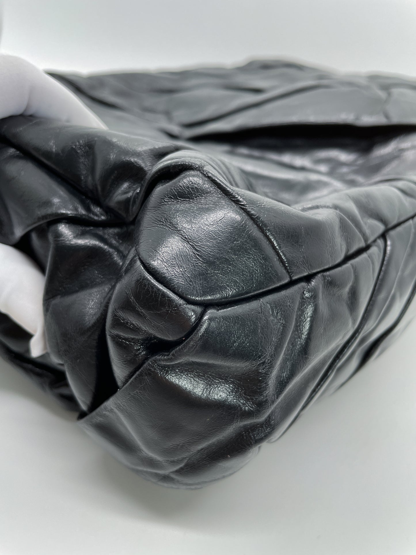 CHANEL XL FLAP IN GLAZED CALFSKIN