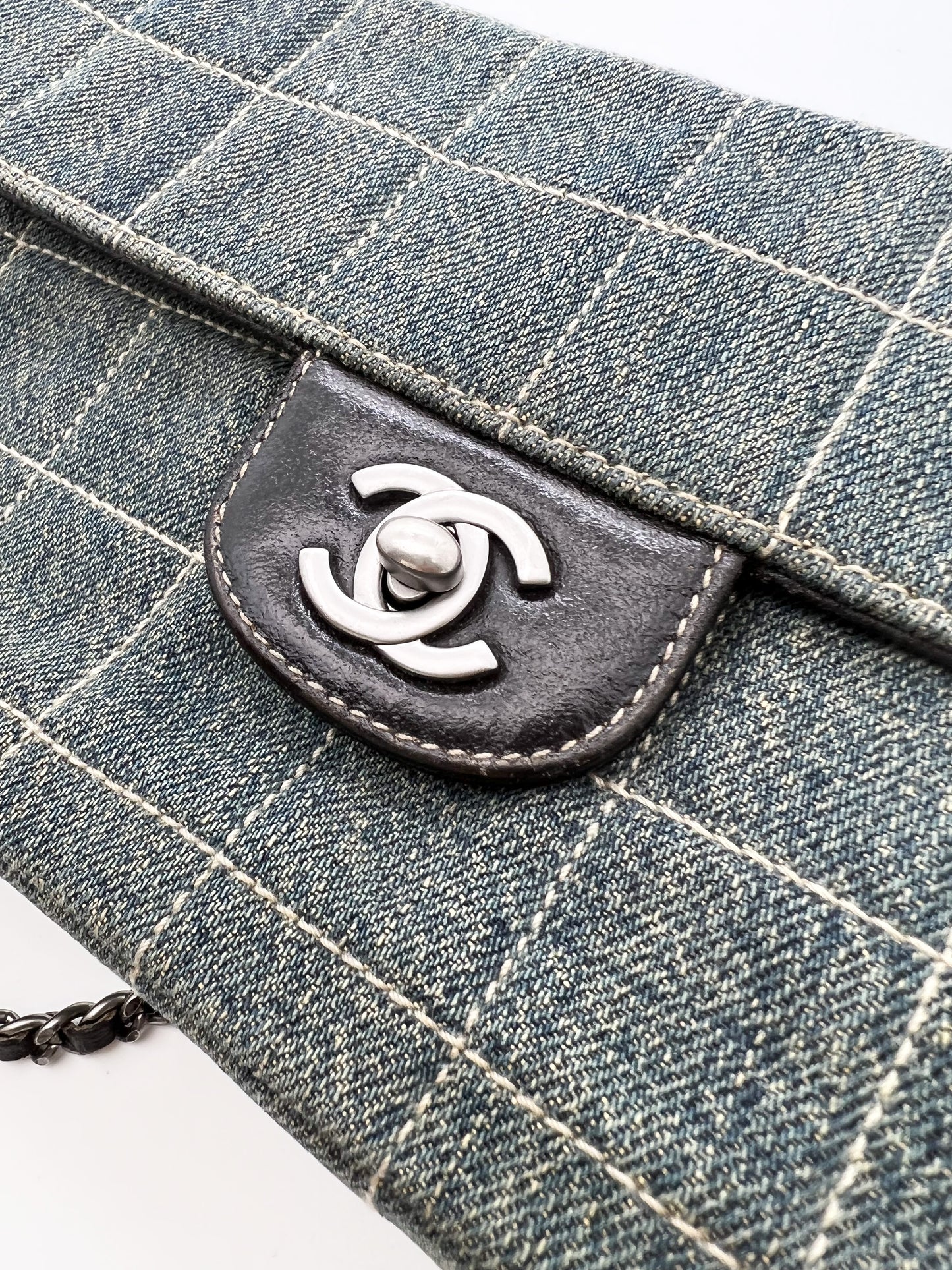 CHANEL CANVAS ICE BLOCK FLAP