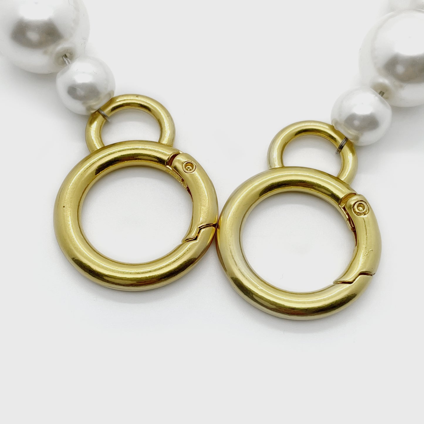 Top handle strap with Large Pearls (38cm)