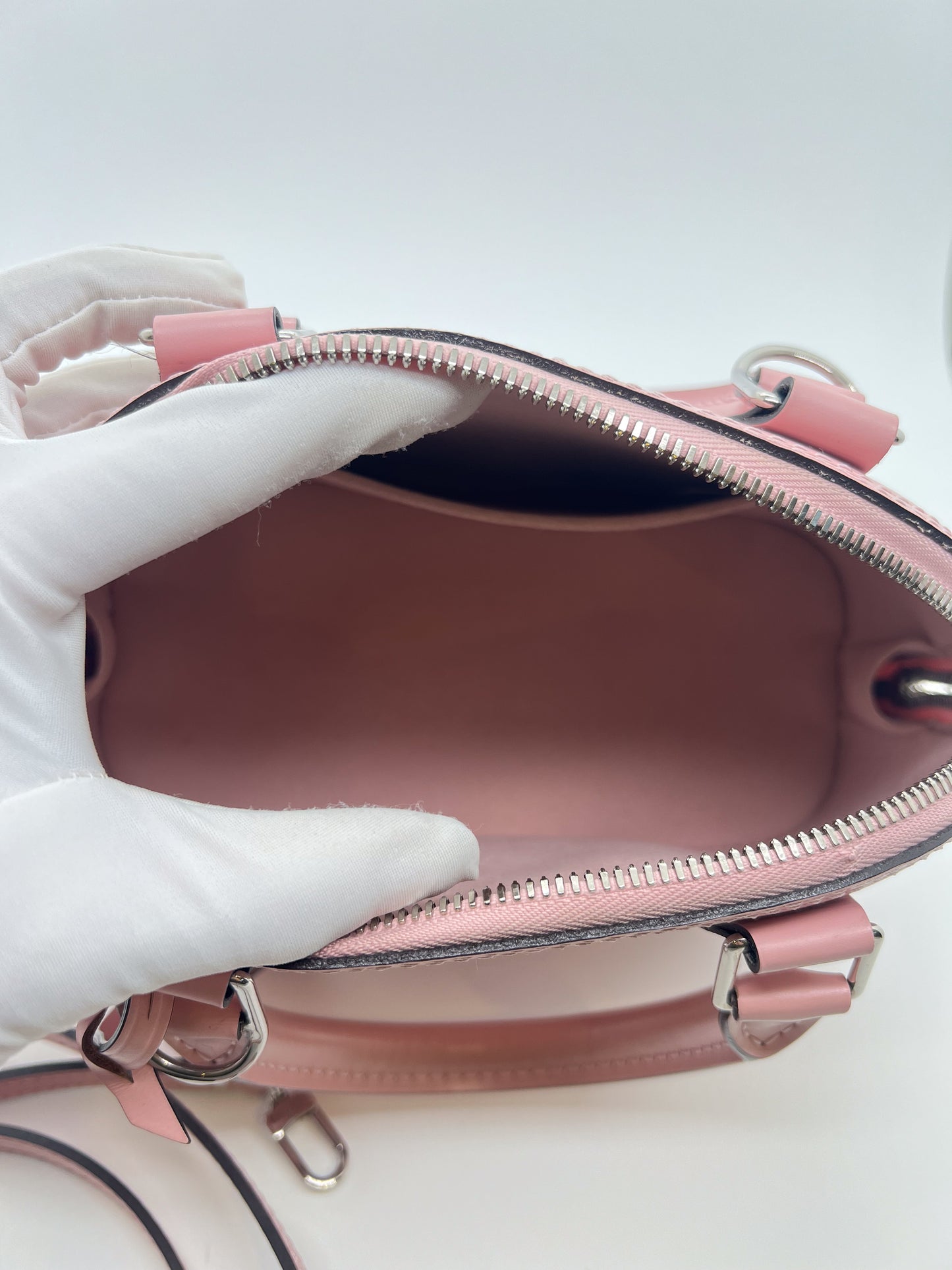 LOUIS VUITTON ALMA BB PINK EPI LEATHER
