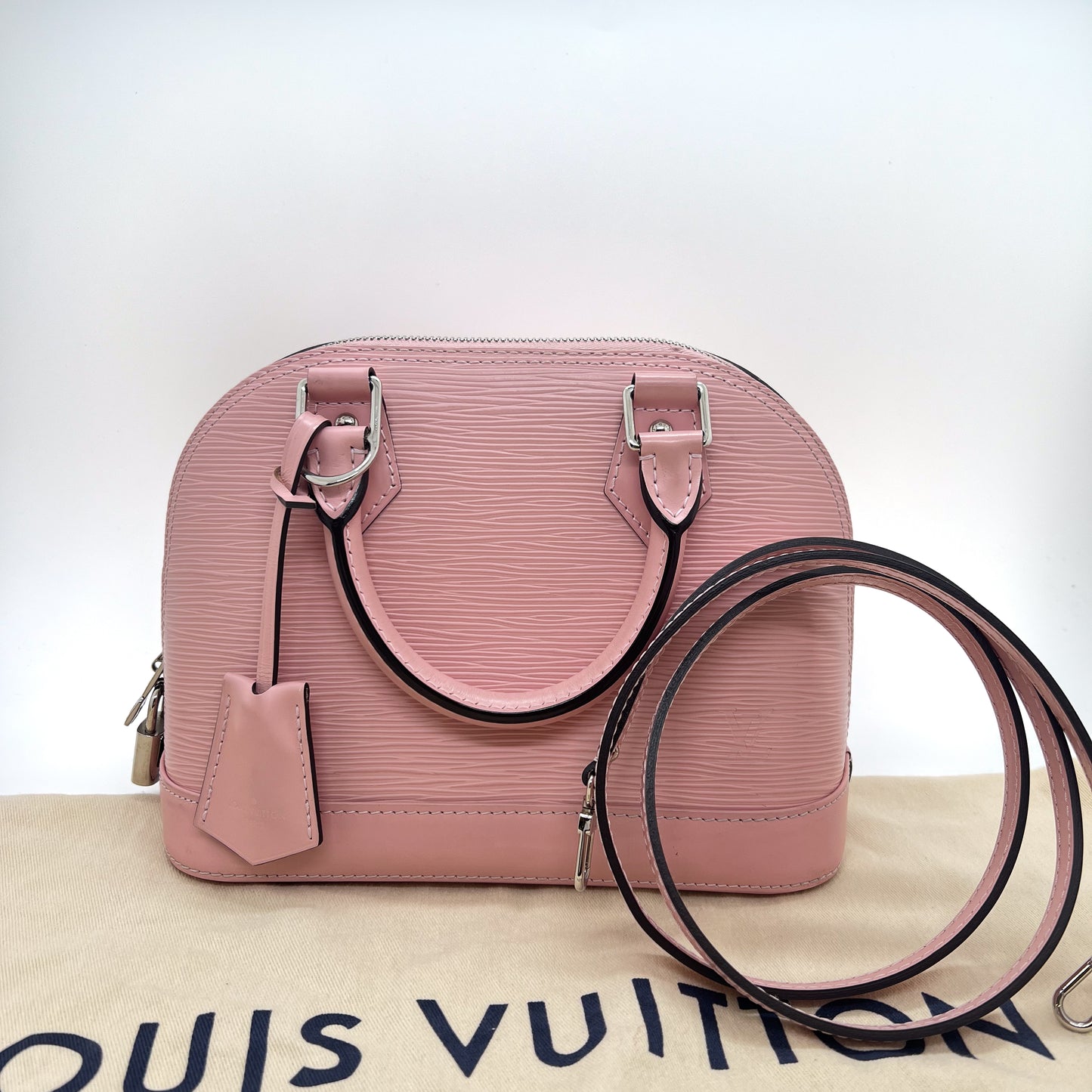 LOUIS VUITTON ALMA BB PINK EPI LEATHER