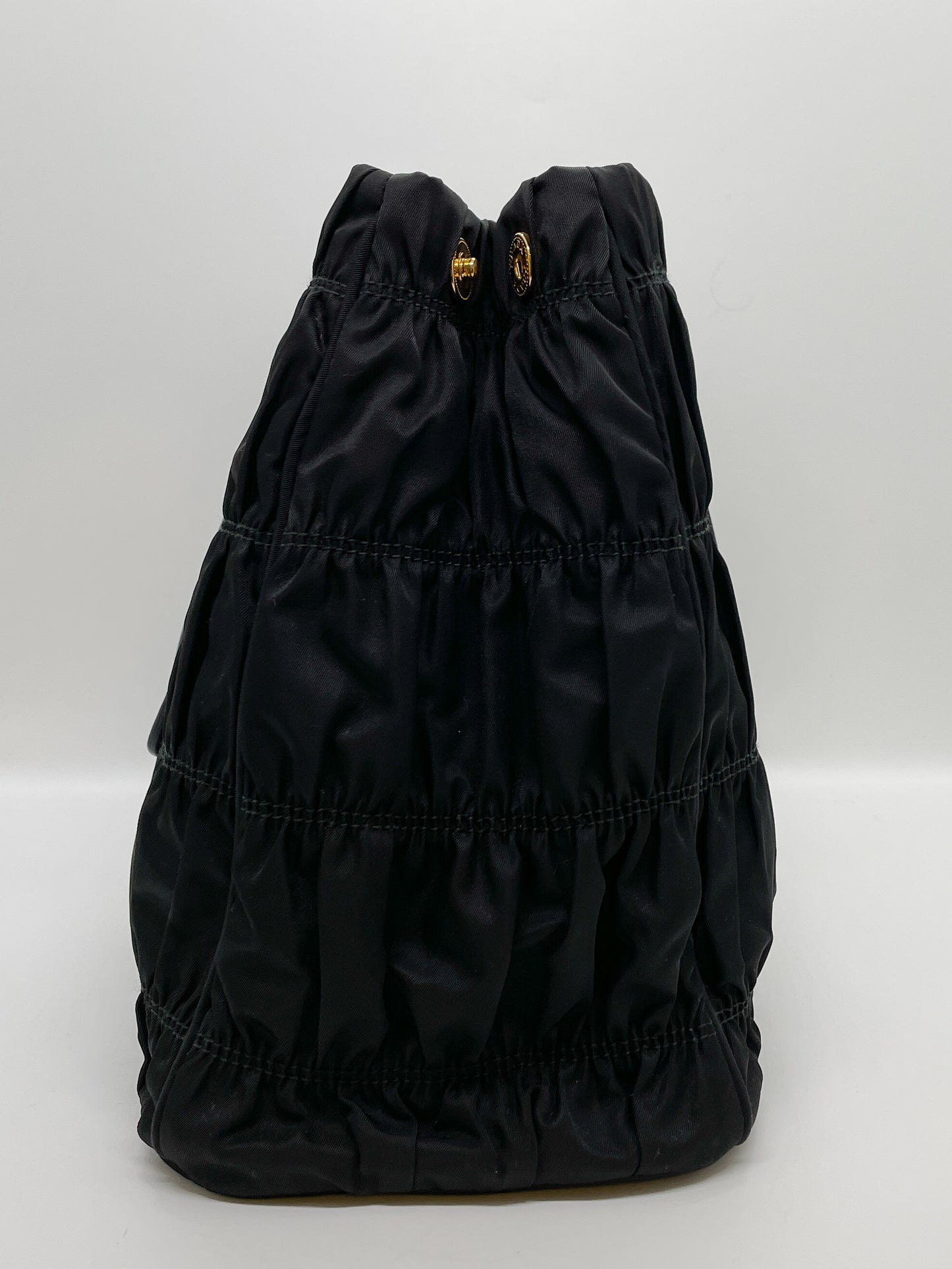 PRADA TESSUTO NYLON RUCHED TOTE