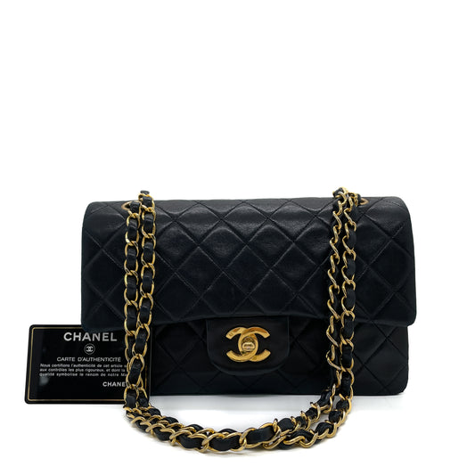 Chanel Black Patent Vintage XL CC Quilted Square Flap Bag