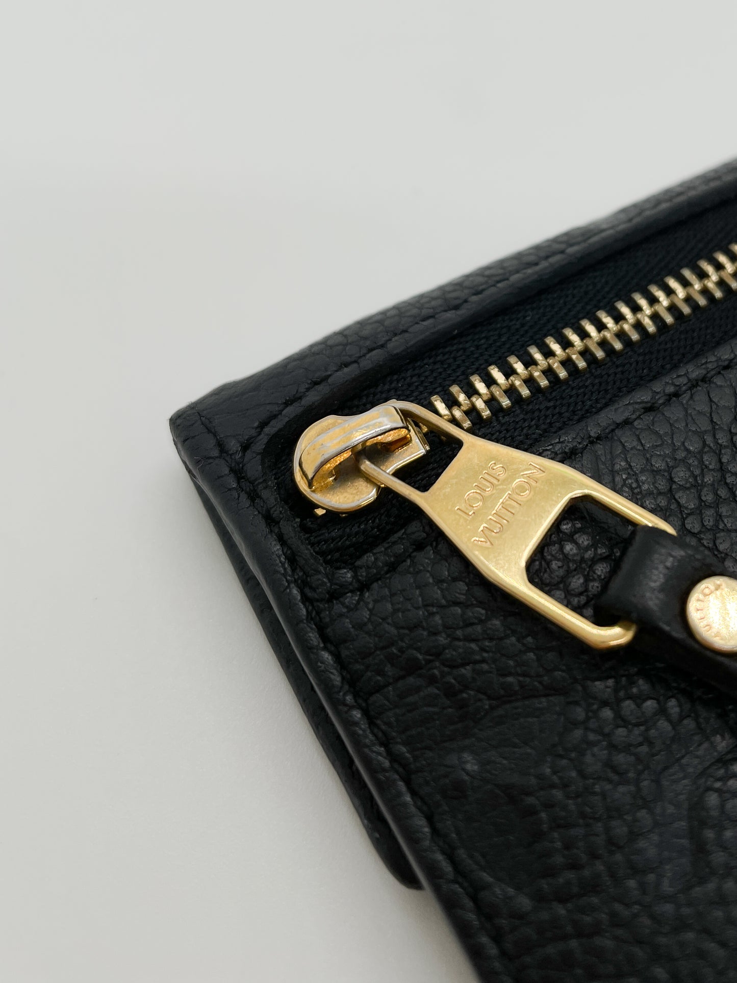 LOUIS VUITTON BLACK MONOGRAM EMPREINTE KEY POUCH / CARD HOLDER