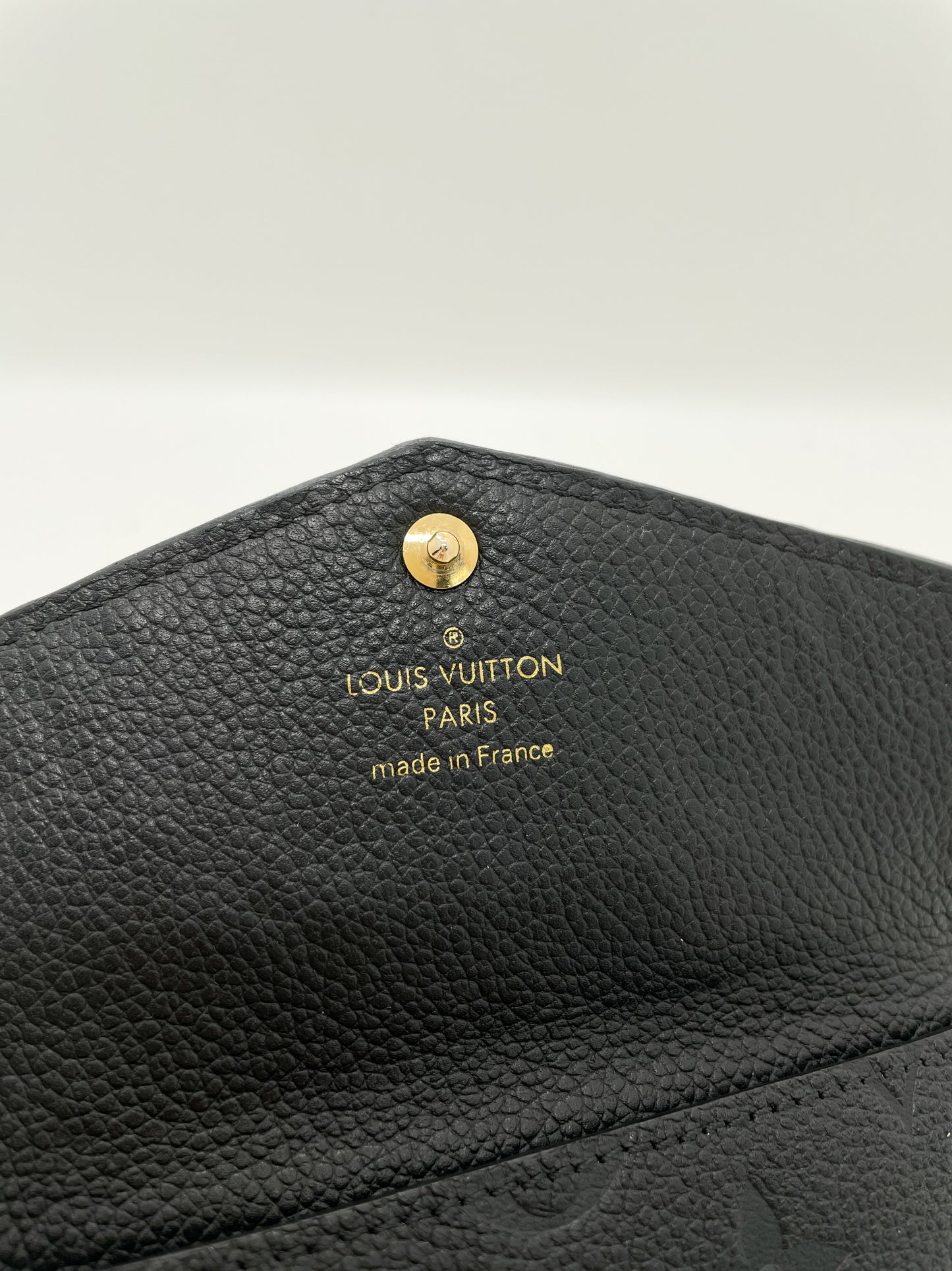 LOUIS VUITTON BLACK MONOGRAM EMPREINTE KEY POUCH / CARD HOLDER