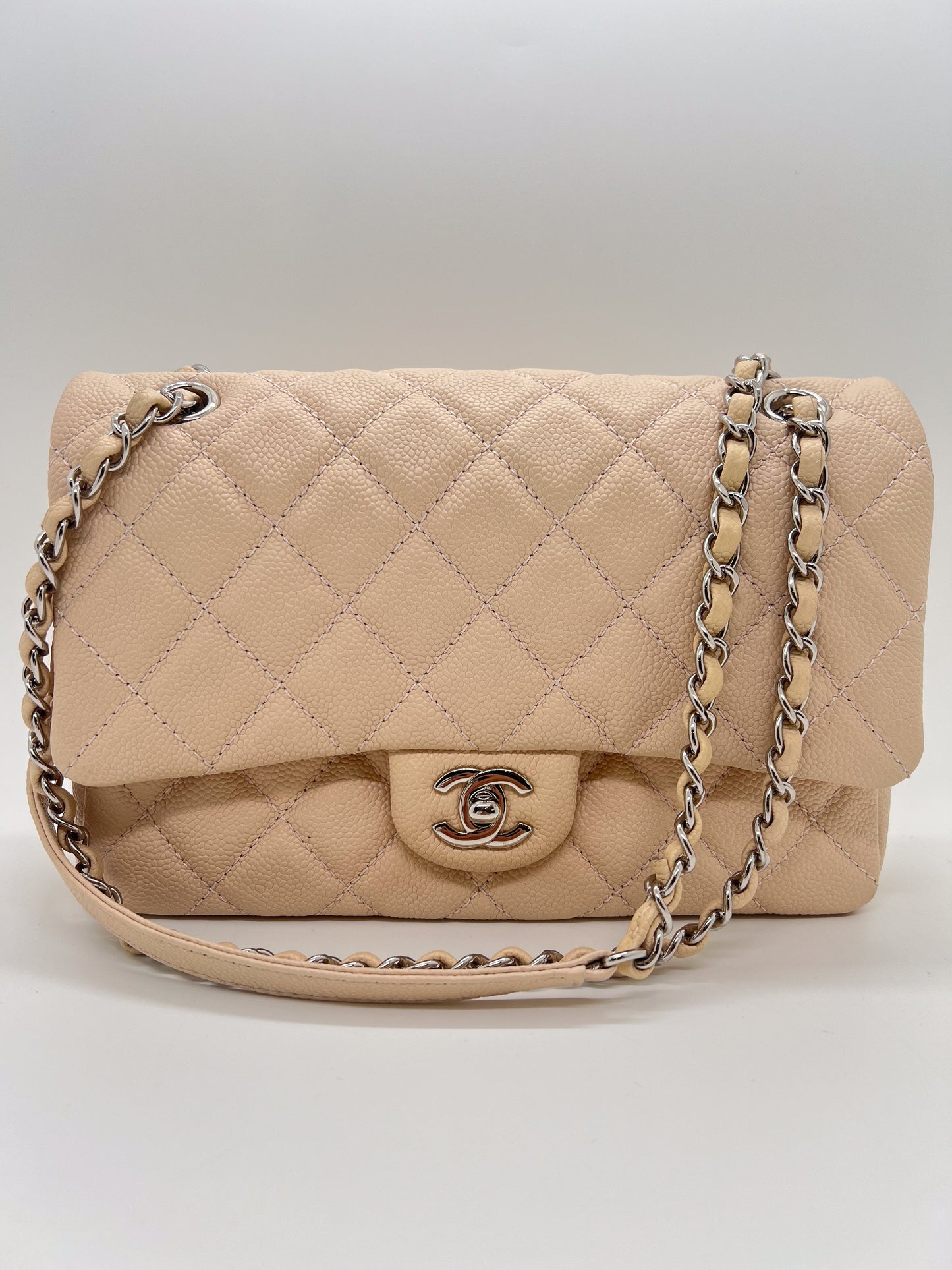 CHANEL LIGHT PINK FLAP BAG