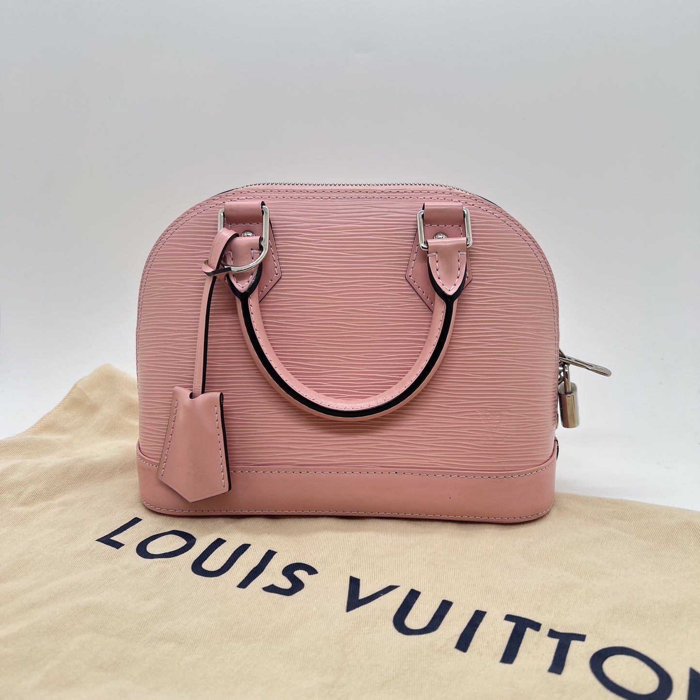 LOUIS VUITTON ALMA BB PINK EPI LEATHER