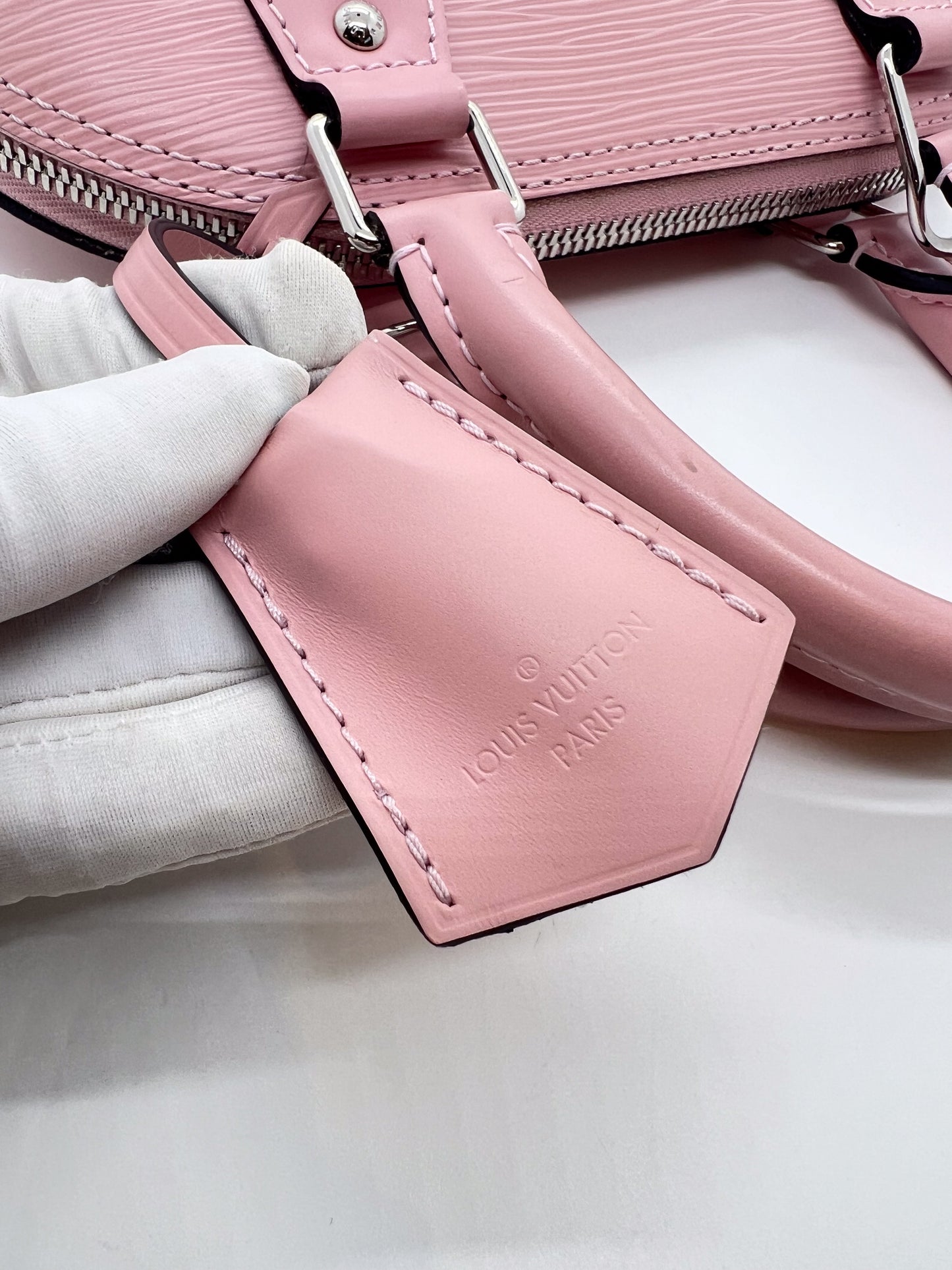 LOUIS VUITTON ALMA BB PINK EPI LEATHER