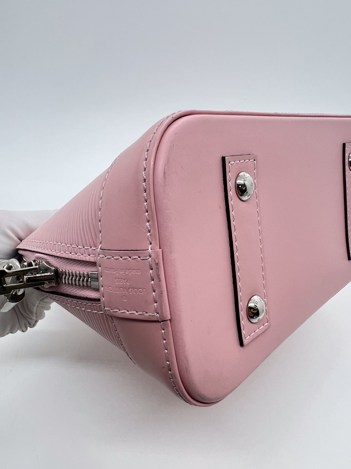 LOUIS VUITTON ALMA BB PINK EPI LEATHER
