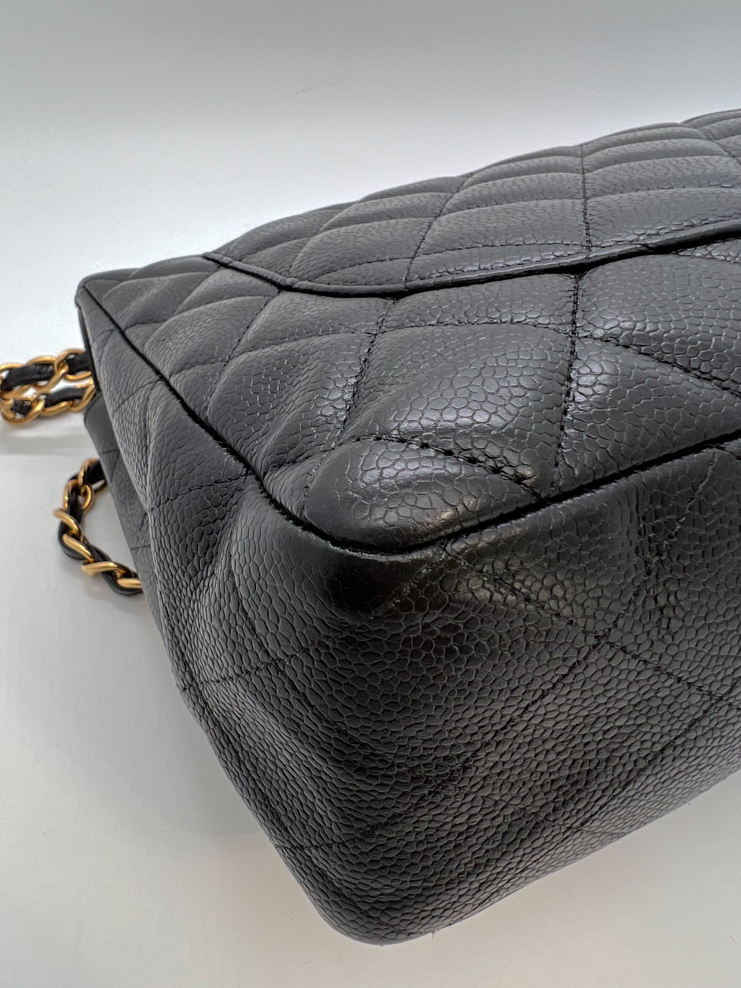 CHANEL SINGLE FLAP JUMBO WITH GOLD HARDWARE