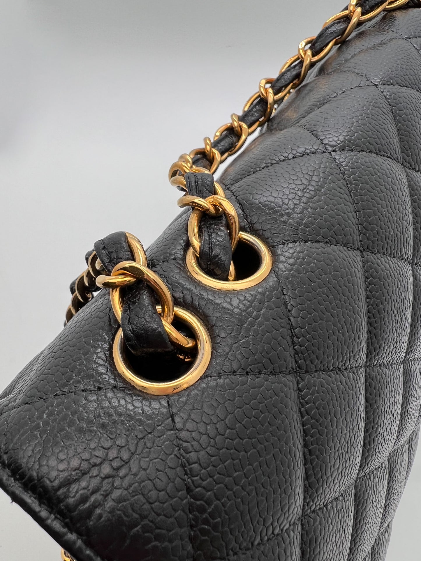 CHANEL SINGLE FLAP JUMBO WITH GOLD HARDWARE