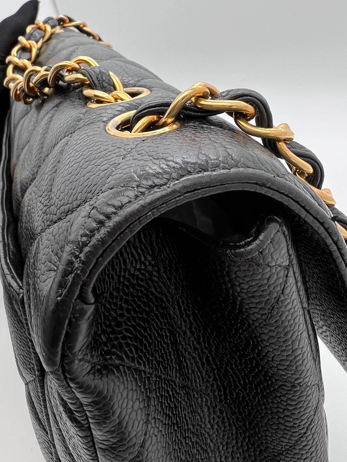 CHANEL SINGLE FLAP JUMBO WITH GOLD HARDWARE