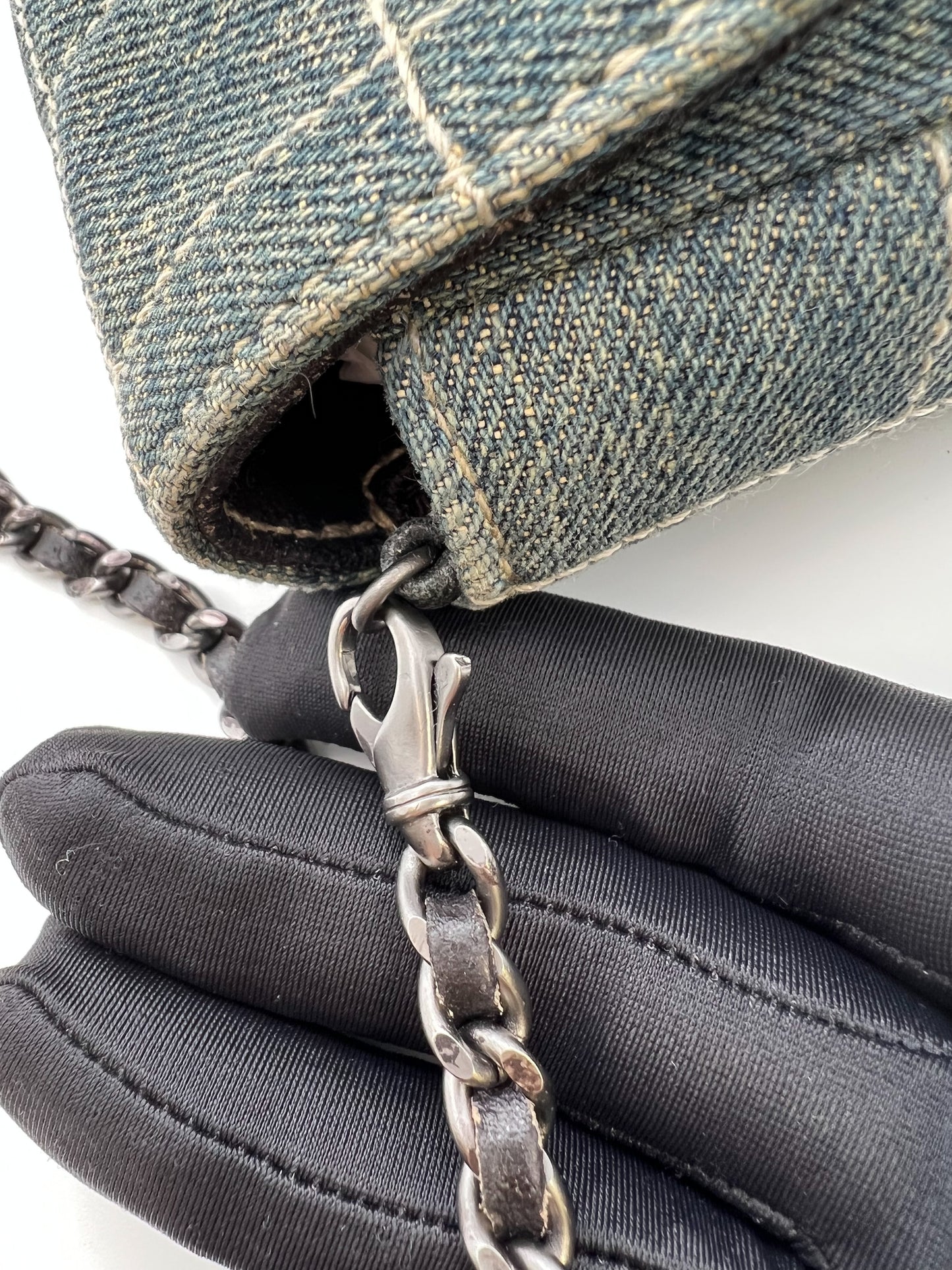 CHANEL CANVAS ICE BLOCK FLAP
