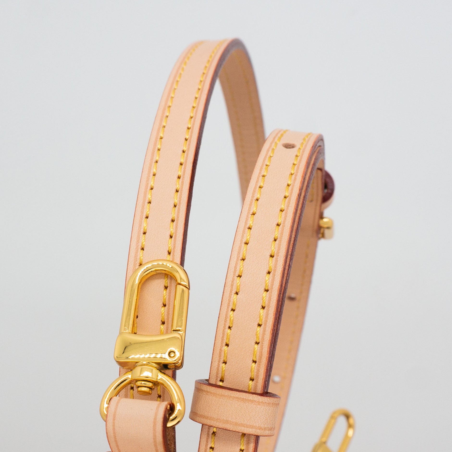 wide vachetta leather strap for louis vuitton