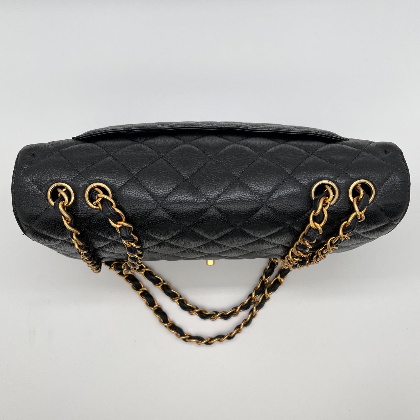 CHANEL SINGLE FLAP JUMBO WITH GOLD HARDWARE