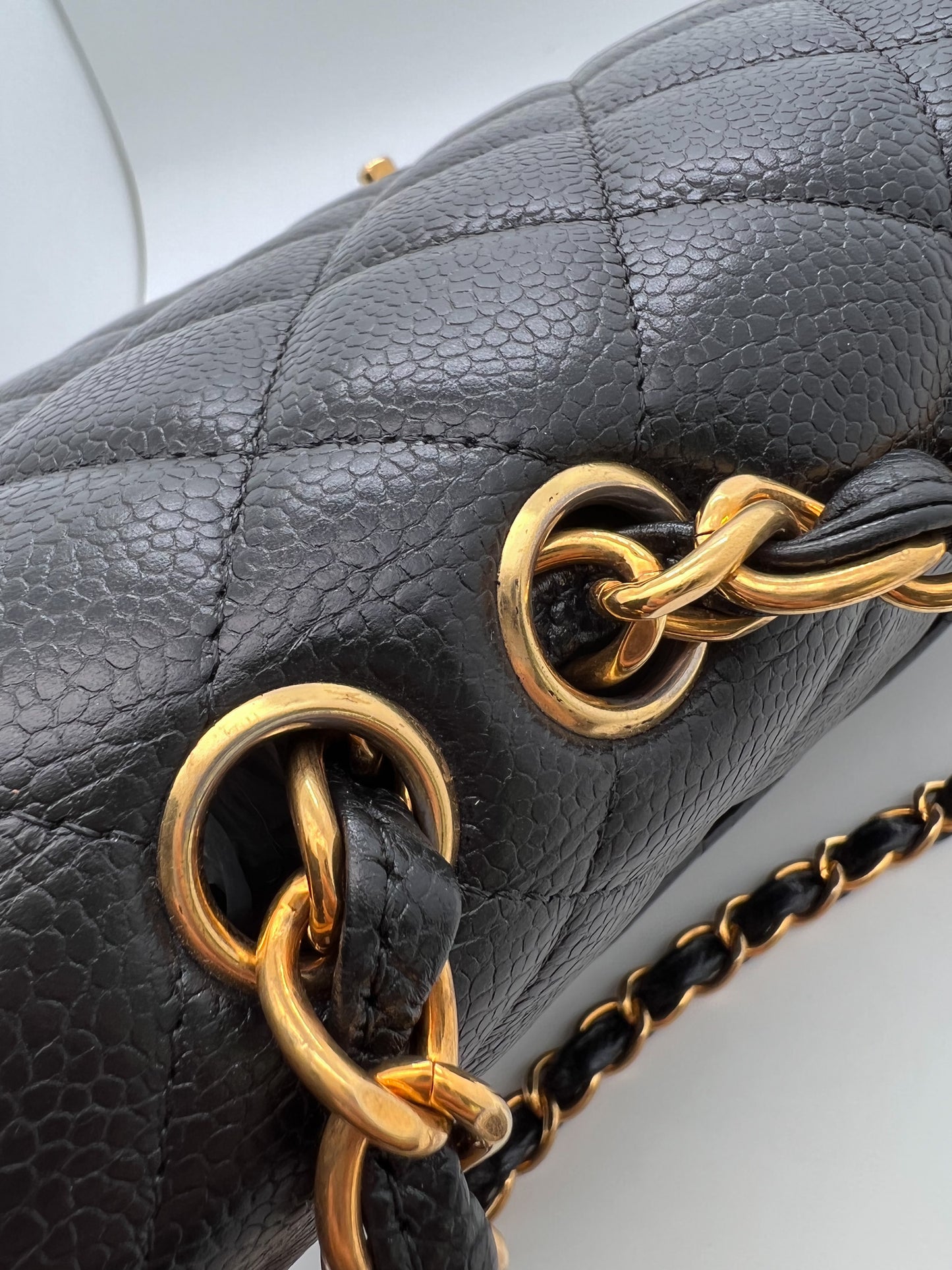CHANEL SINGLE FLAP JUMBO WITH GOLD HARDWARE