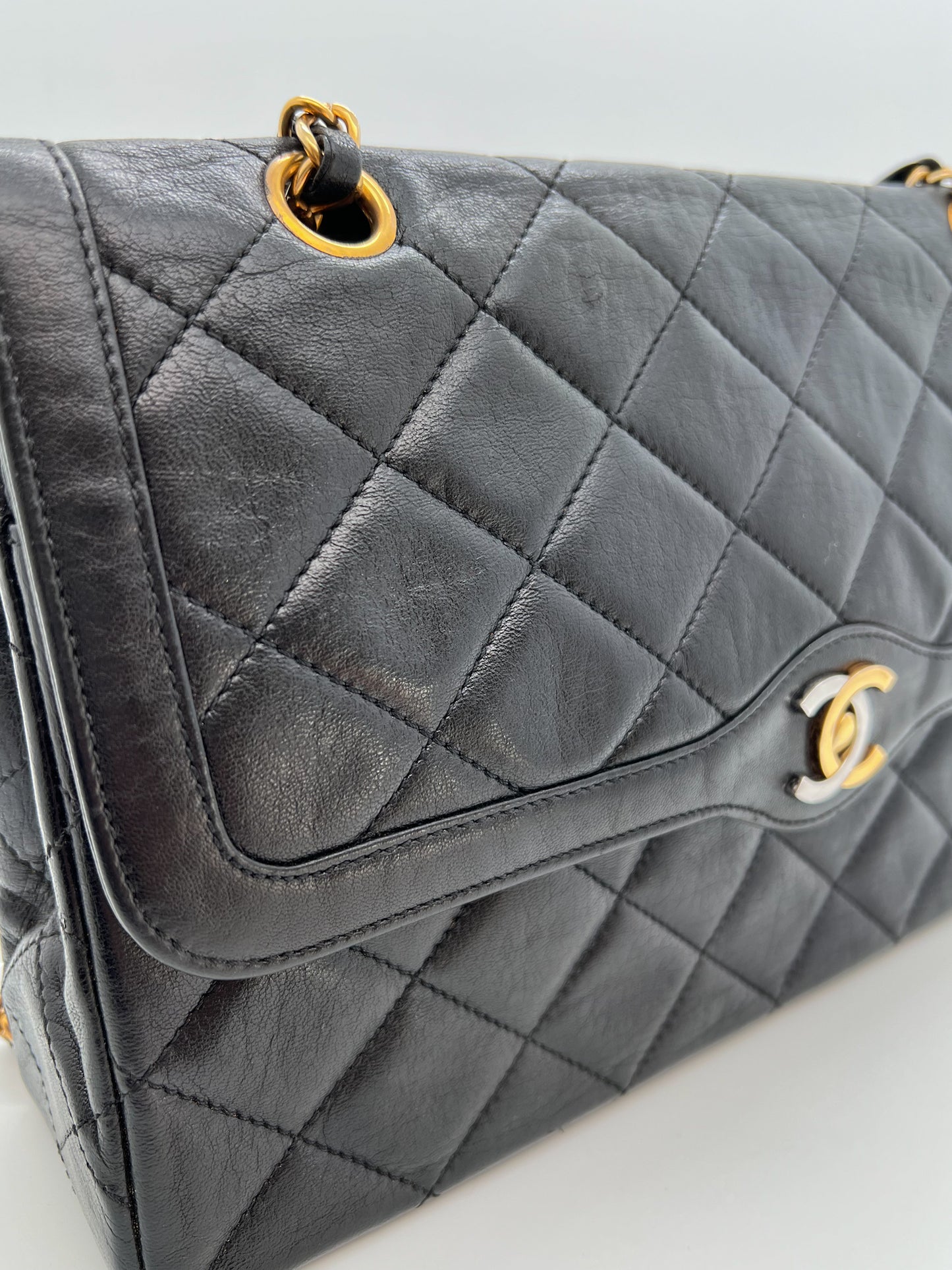 CHANEL VINTAGE PARIS SPECIAL EDITION FLAP BAG