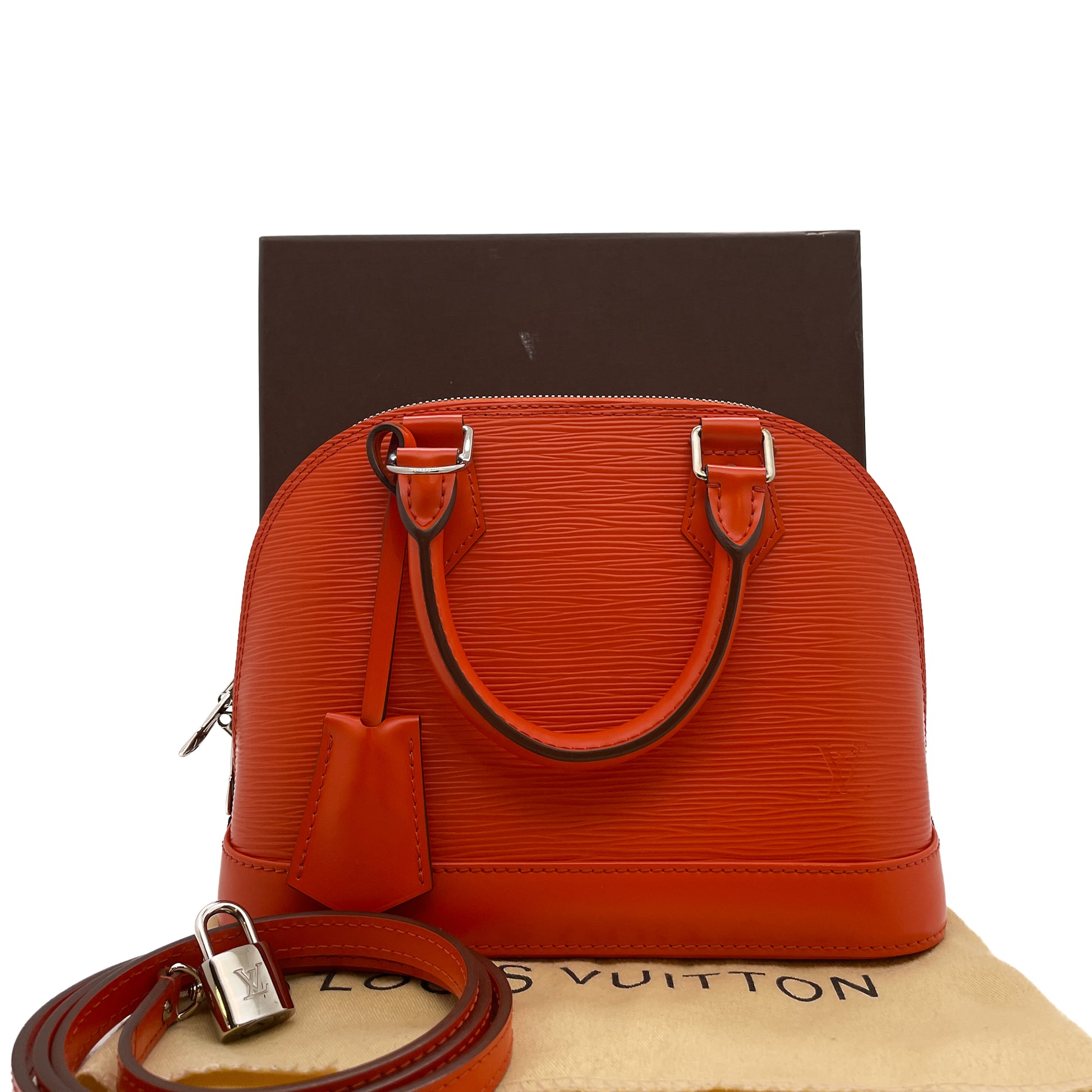 LOUIS VUITTON ALMA BB ORANGE EPI LEATHER – Bagaholic Co