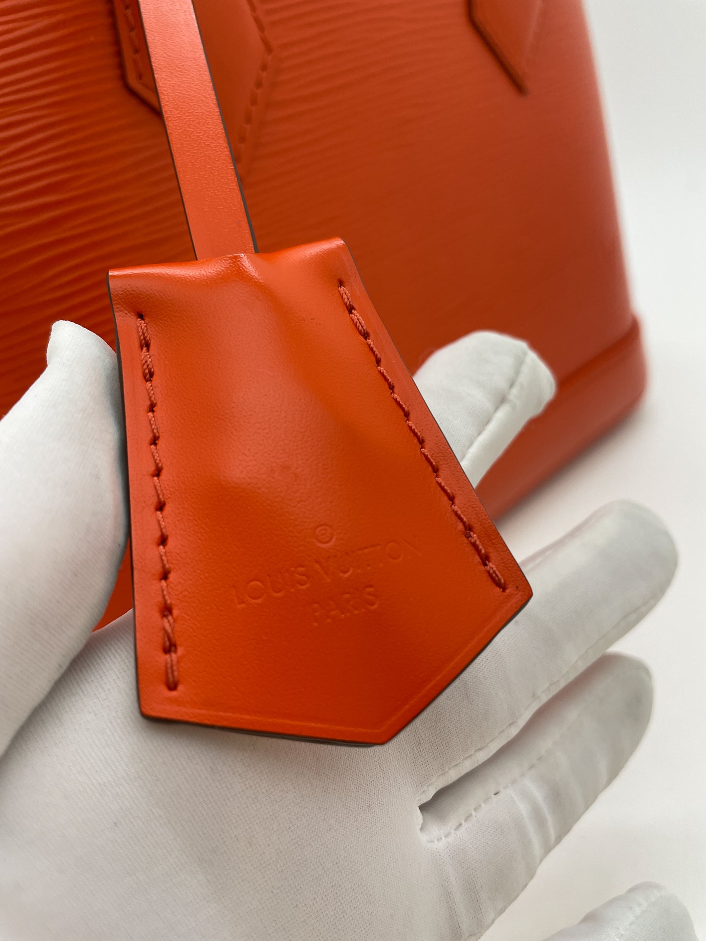 LOUIS VUITTON ALMA BB ORANGE EPI LEATHER