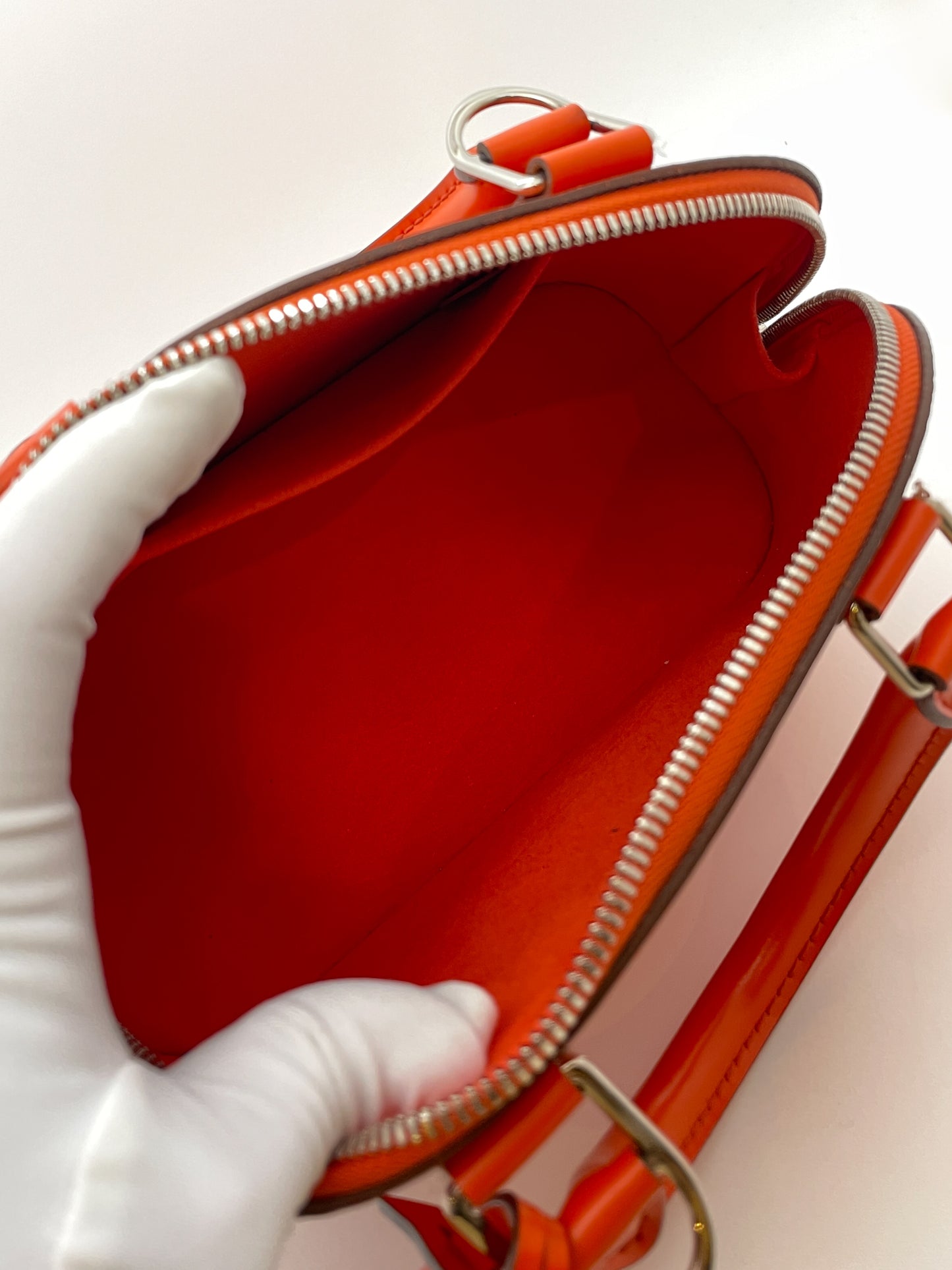 LOUIS VUITTON ALMA BB ORANGE EPI LEATHER